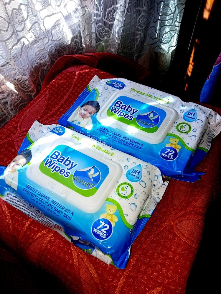 Baby Wipes - 72 Count combo of 2