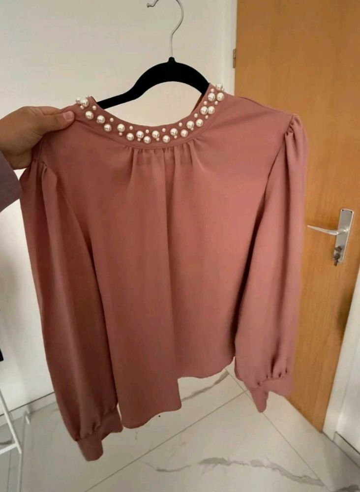 Elegant Pearl Embellished Top