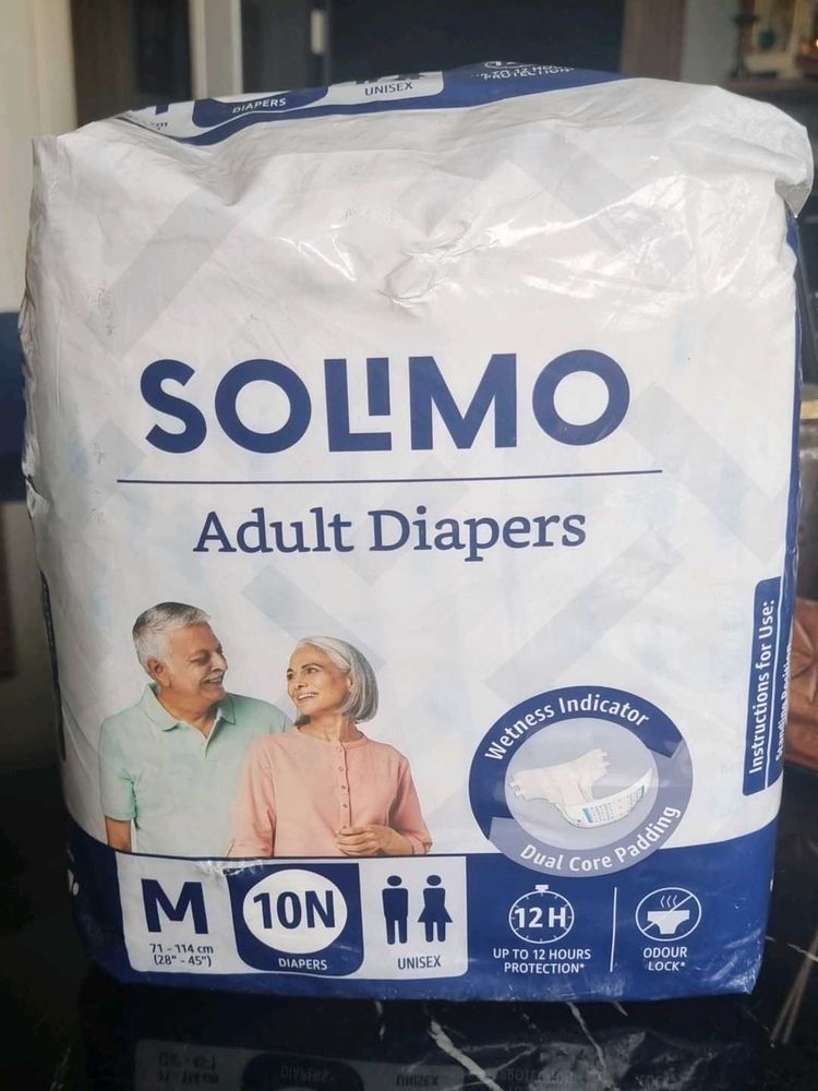 Combo Solimo Adult Diapers Medium (M) Si