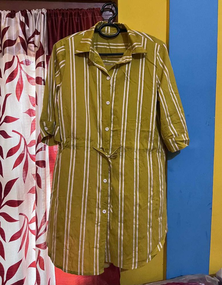 Striped Shirt Dress