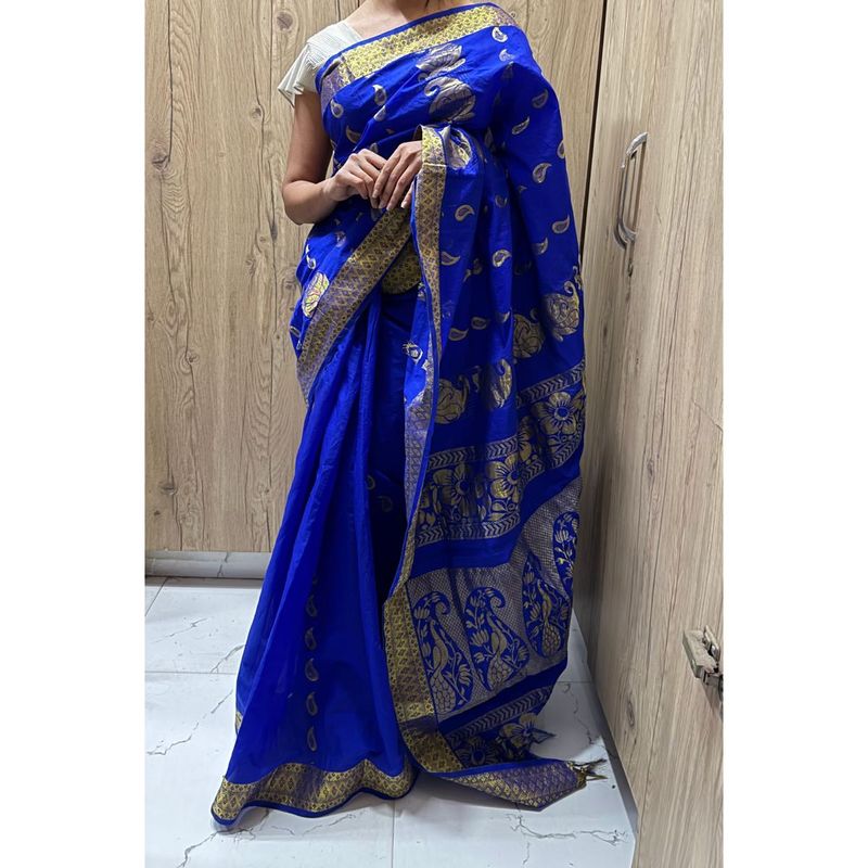 Elegant Blue Silk Saree
