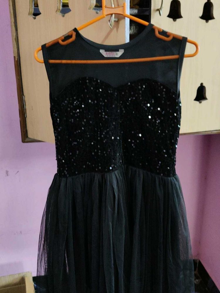 Black Sequin Party Dress
