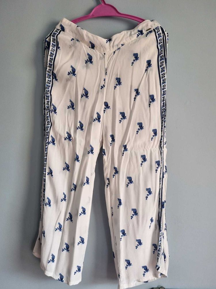 ALLEN SOLLY WOMEN PRINTED FLAIRED TROUSER PARALLEL