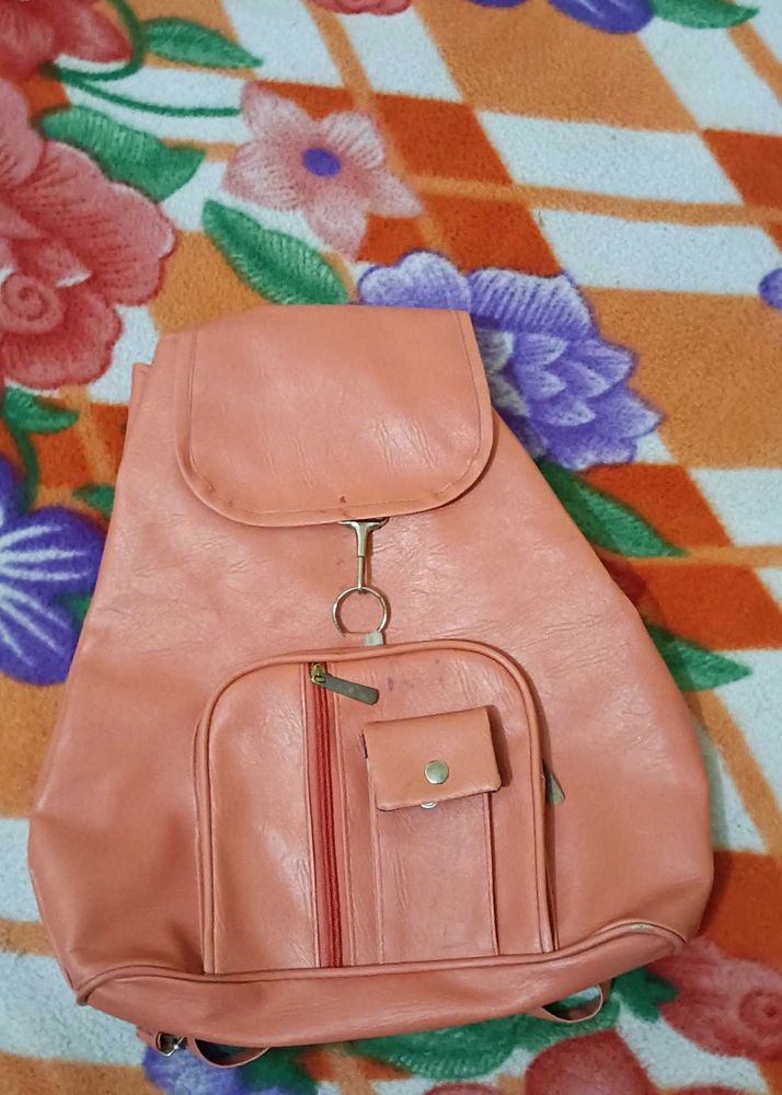 Peach Backpack