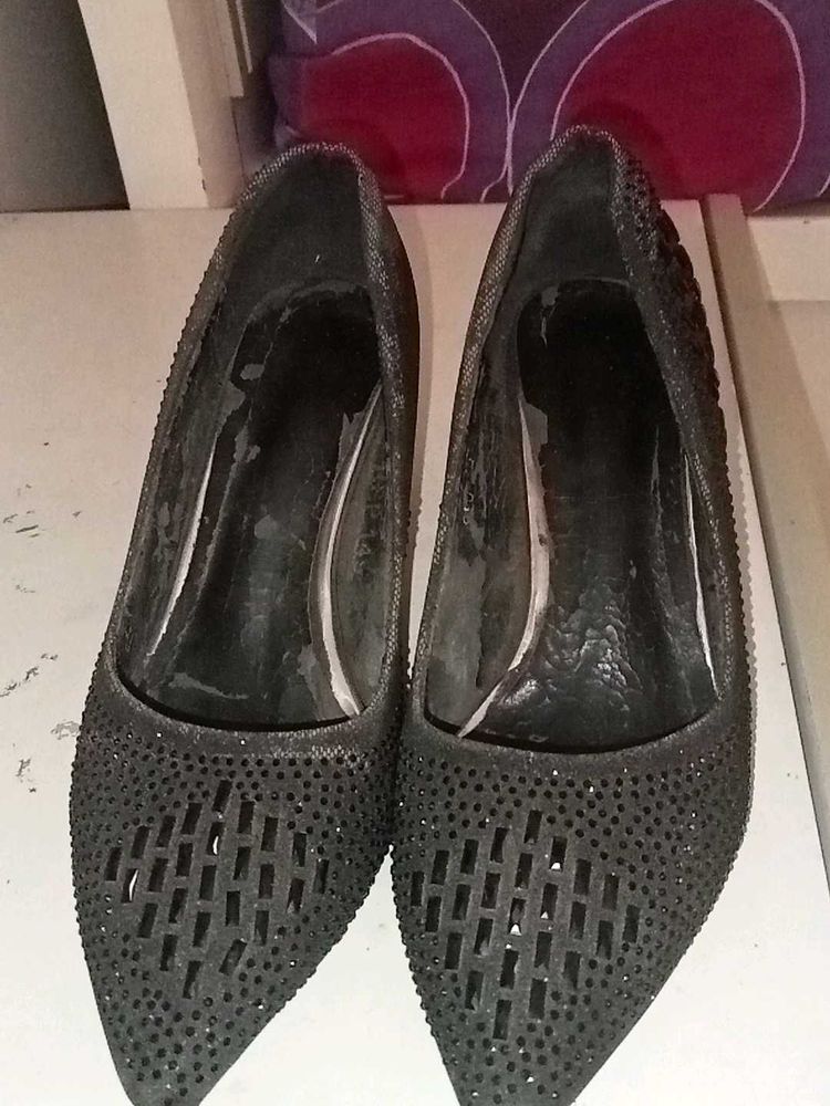 Rhinestone Heels Black