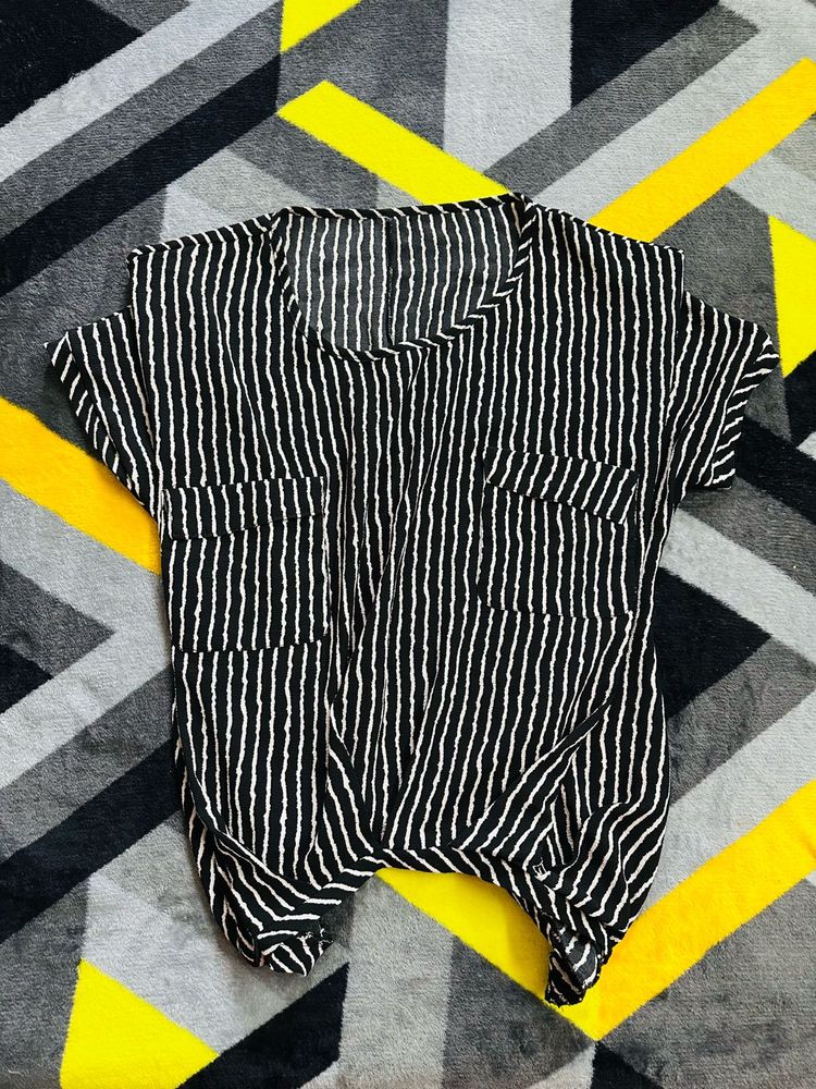 Striped Short Sleeve Top