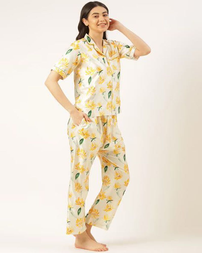 Floral Print Women's Pyjama Set