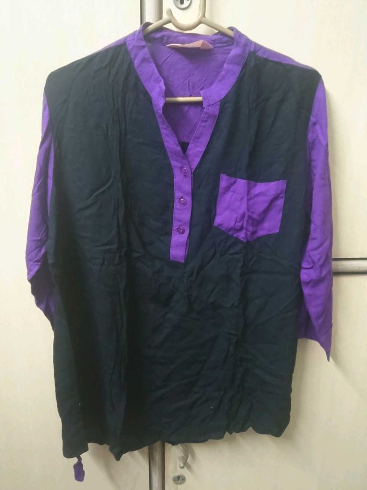 Purple &amp; Black Tunic Top