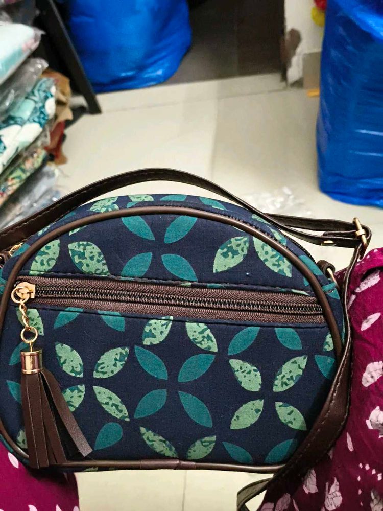 New Ikkat Print Sling Bag