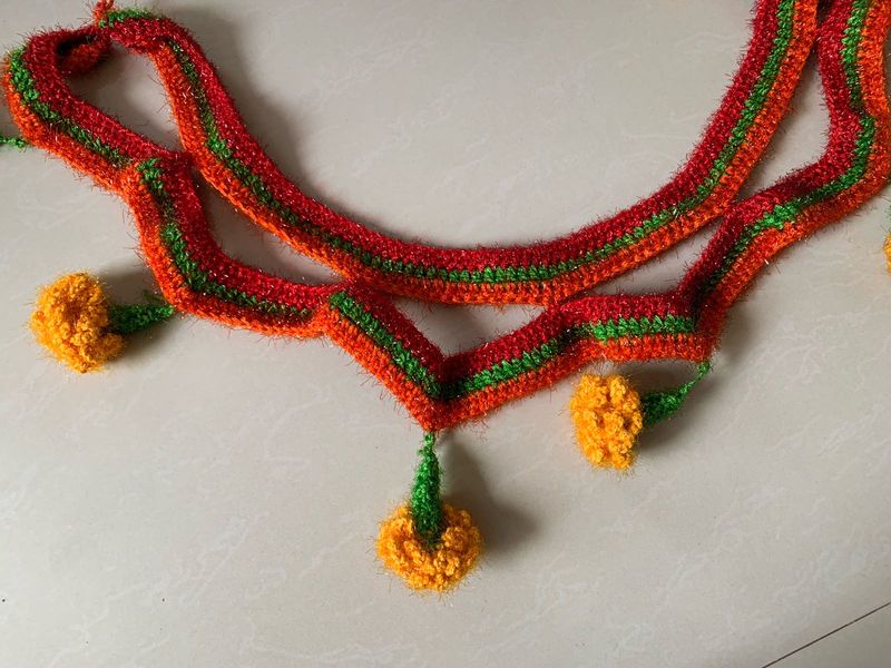 Handmade Crochet Marigold Garland