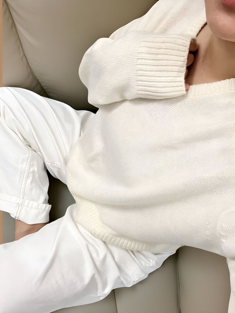 White Knit Sweater