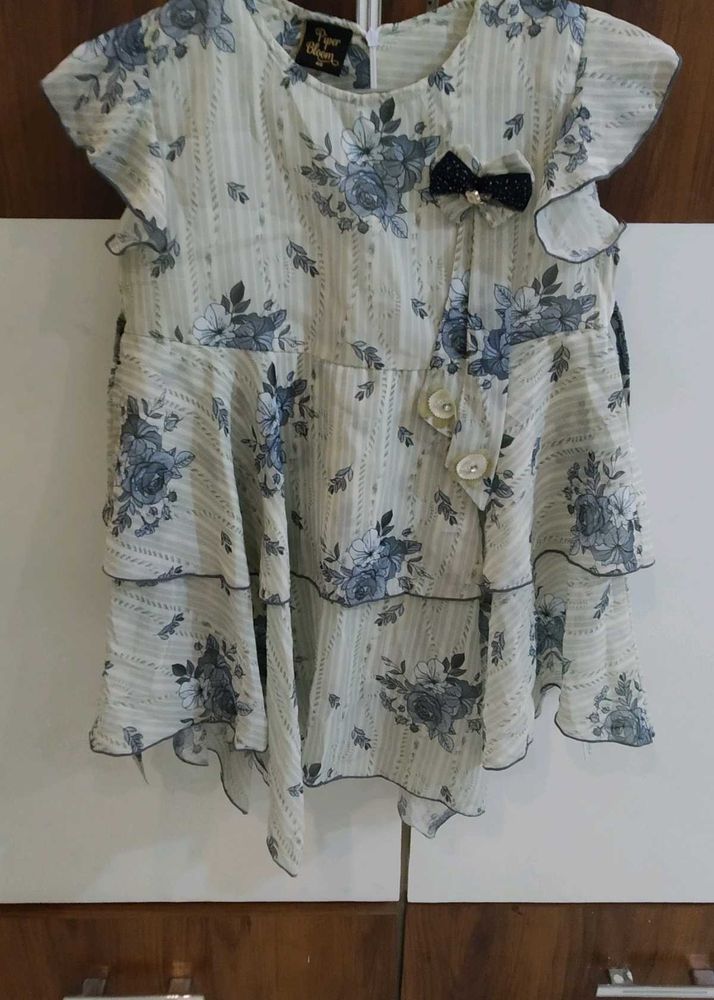 Floral &amp; Striped Girls&#39; Cute Top
