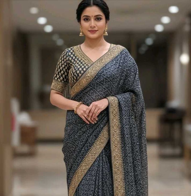 Elegant Embroidered Saree