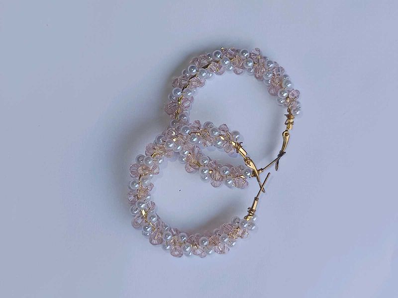 Beaded Hoop Earrings