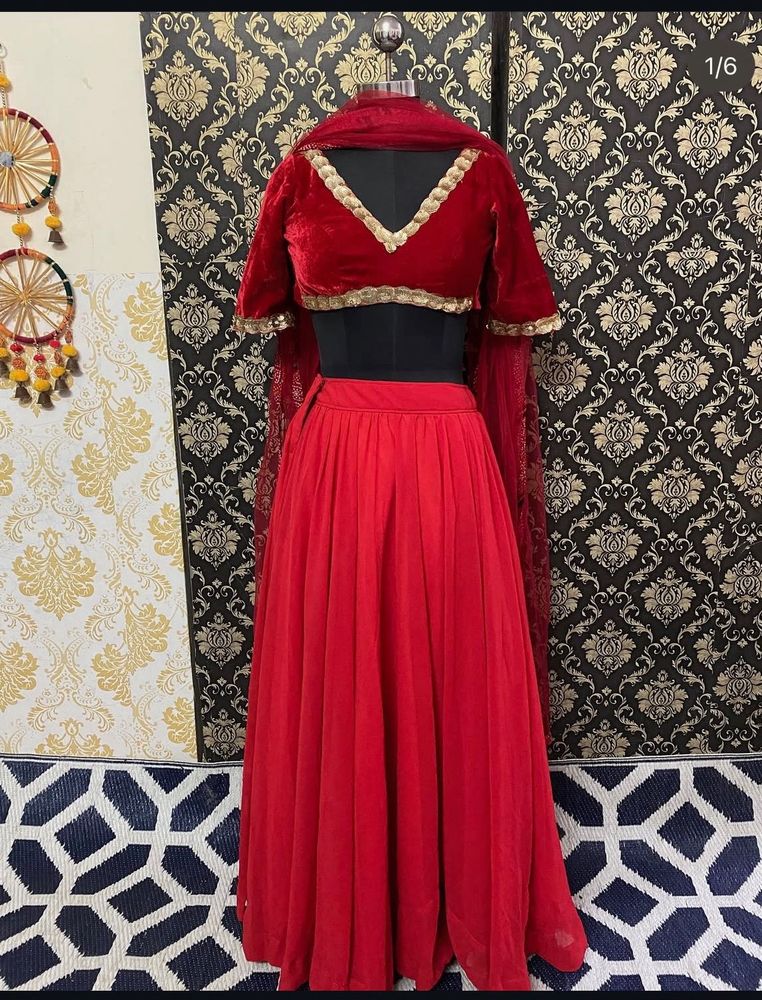 Red  Lehenga