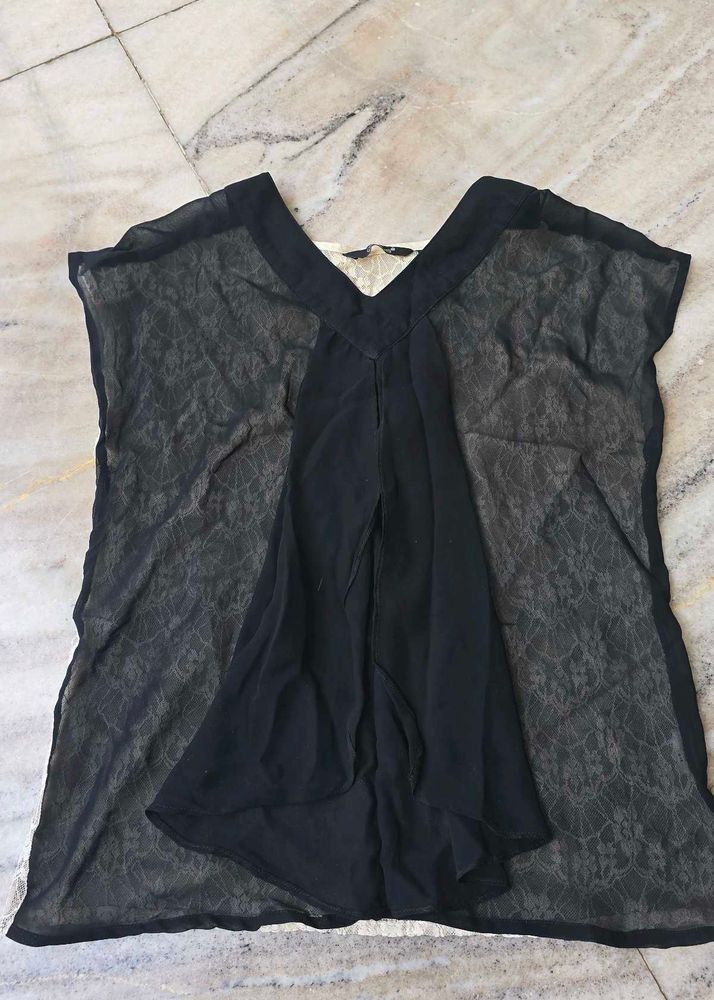 Black Sheer Top
