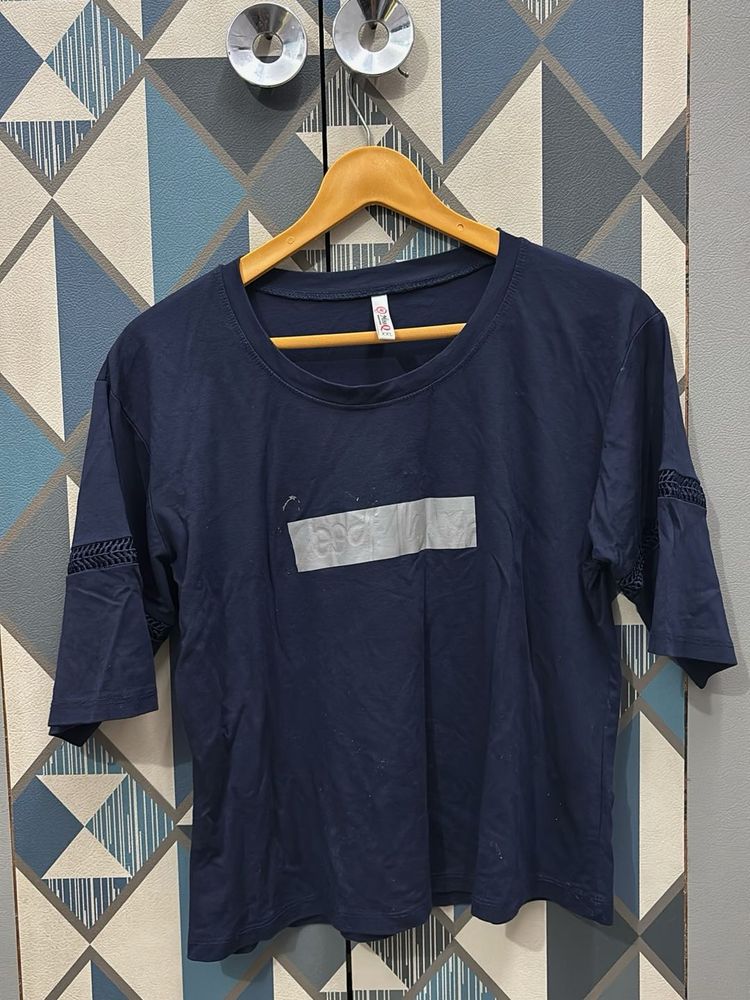 Navy Blue Graphic Tee