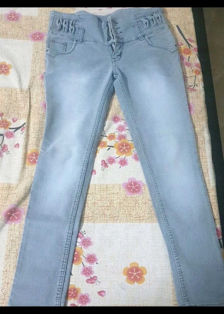 Light Wash stylish Jeans &amp; shirt combo