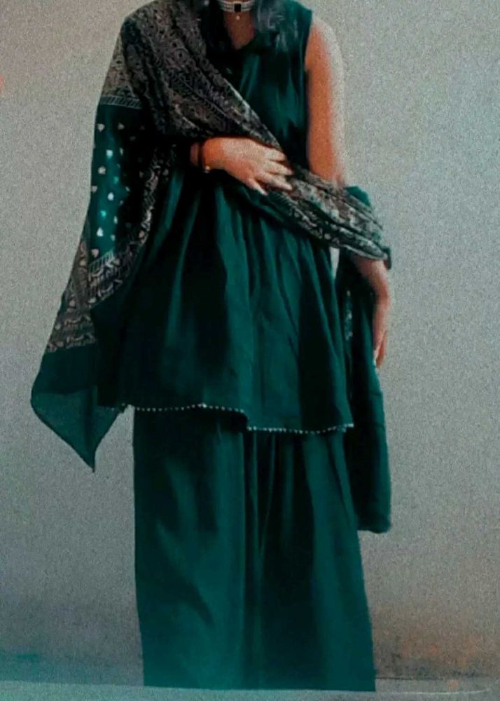 Green Kurti Set