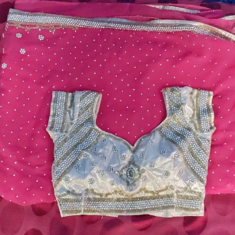 This Is Saree With Heavy Work
