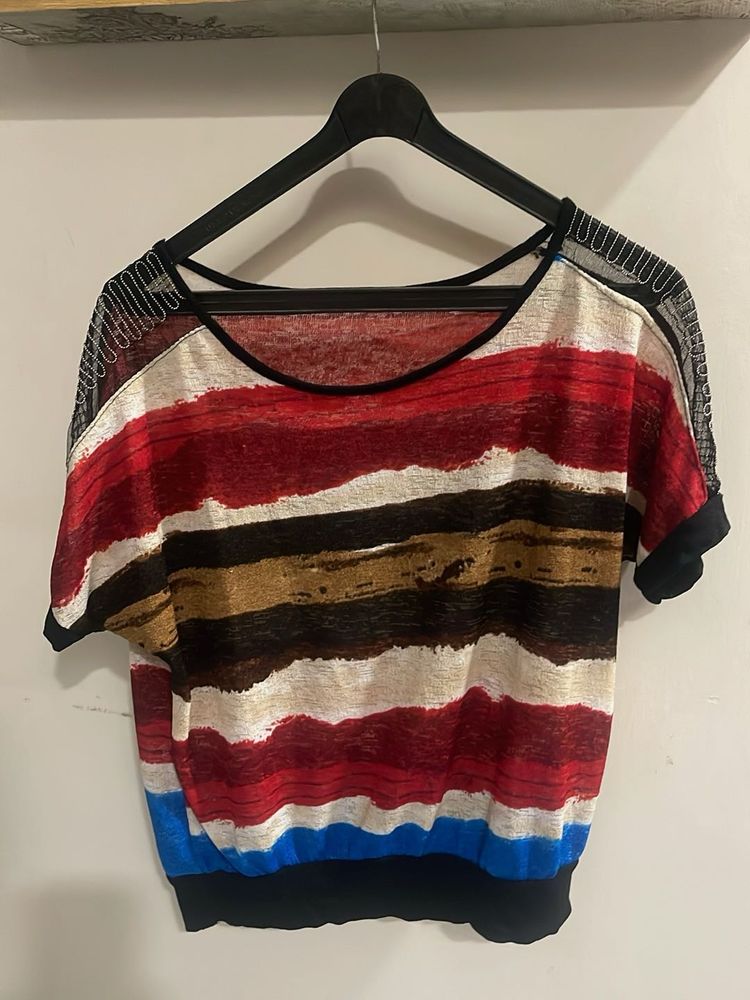 Striped Short Sleeve Top