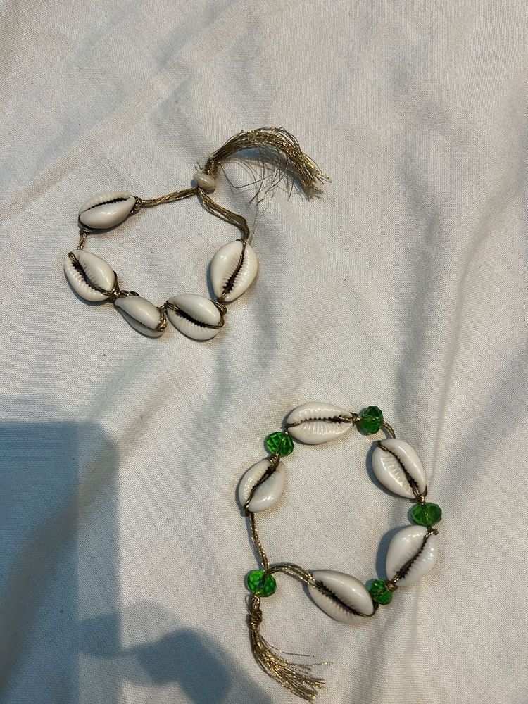 Cowrie Shell boho Bracelet Set