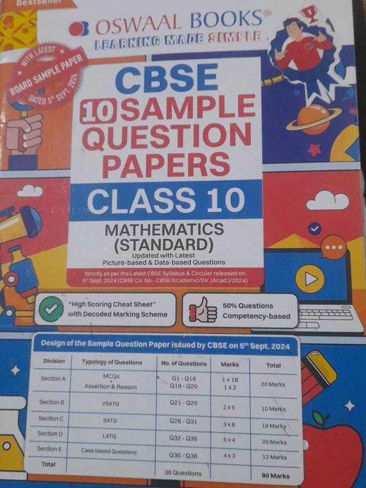 OSWAAL CLASS 10 Math Standard Sample Paper