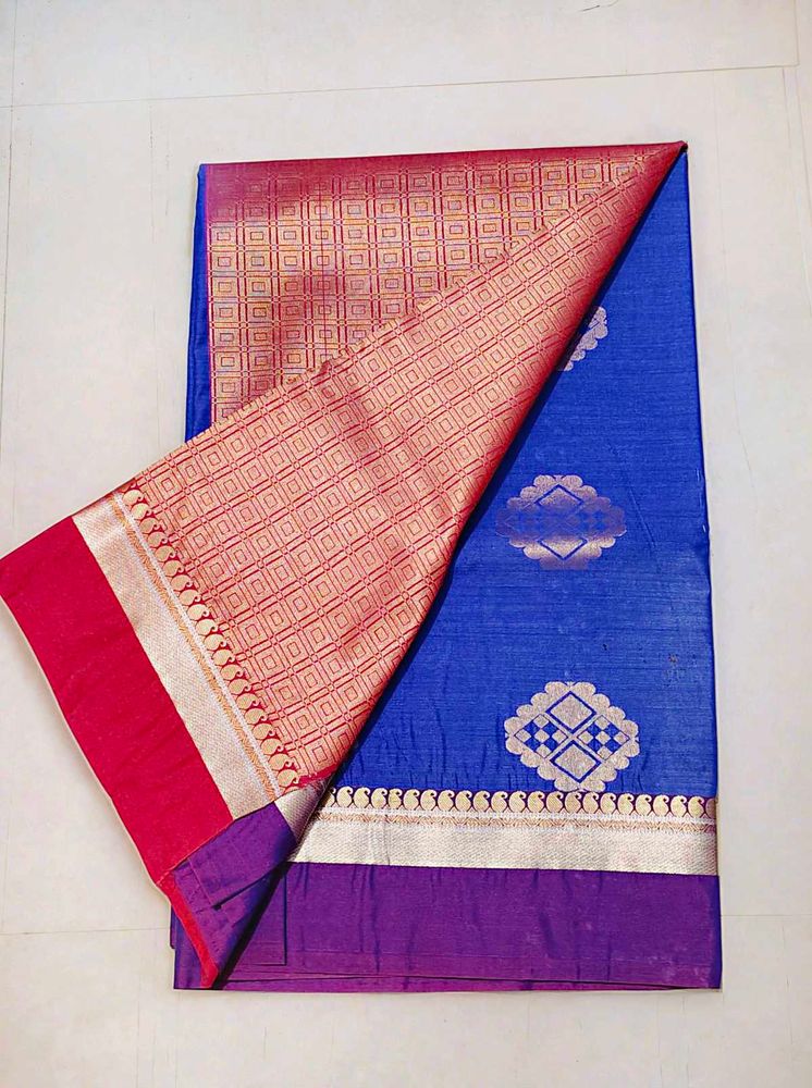 Elegant Blue Silk Saree