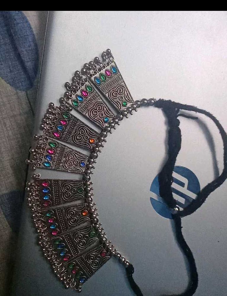 Ethnic Silver Necklace