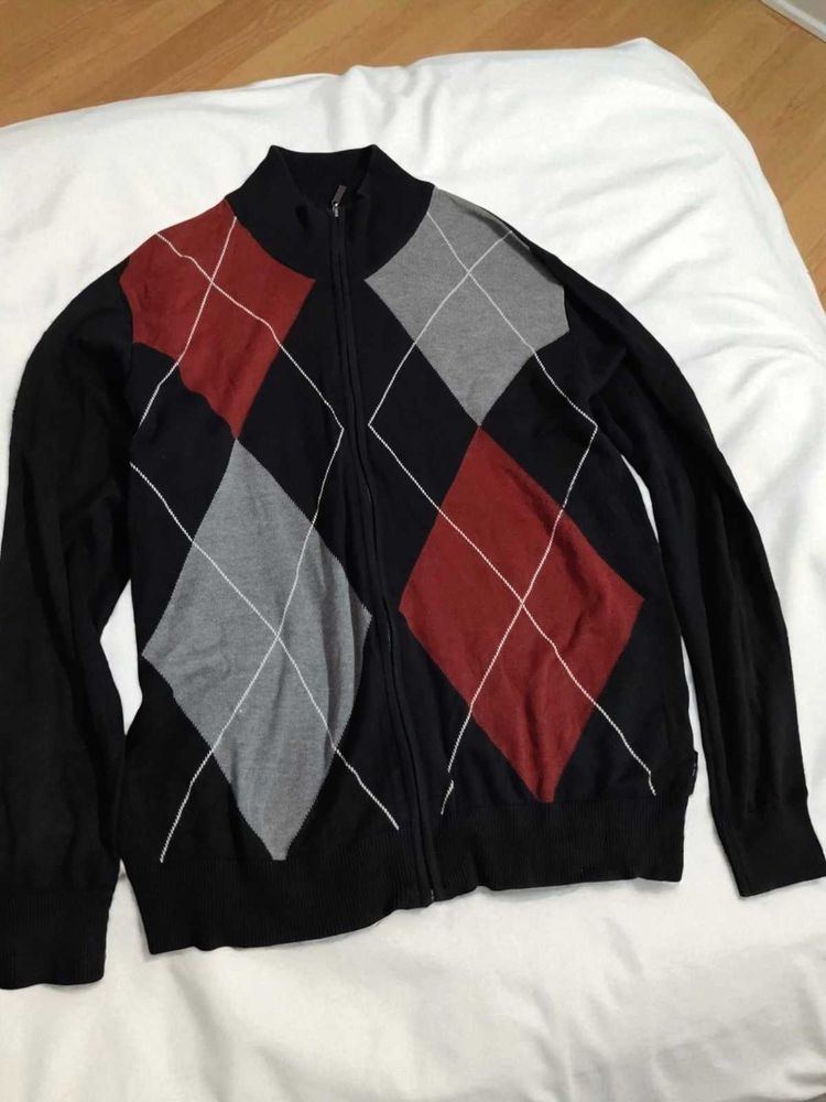 🇦🇮Men Zipper Front Open Full Sleeves Sweater