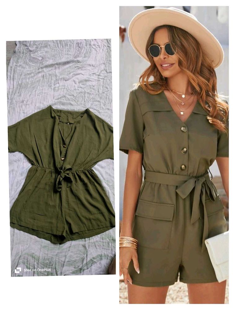 Olive Green Jump Suit